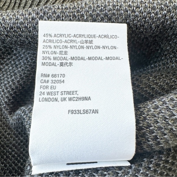 by Anthropologie Ethan Crew Neck Leopard Print Sweater Green Gray Black Small - Picture 8 of 9